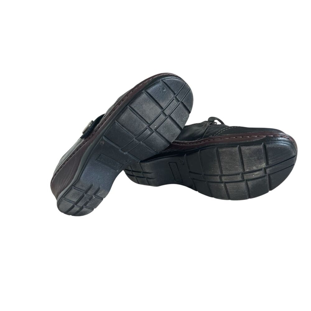 Josef Seibel Leather Black Brown Comfort Mary Jane Shoes Women’s Size 37, 6 6.5 - Picture 6 of 7